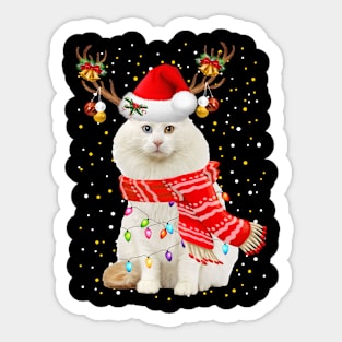 Turkish Van Cat Christmas Sticker